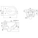Унитаз Scarabeo 5520/CL подвесной без сиденья
