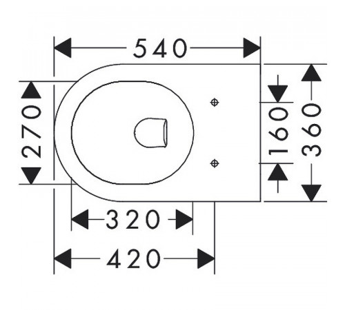 Унитаз Hansgrohe EluPura Original S 60142450 подвесной без сиденья