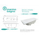 Ванна из литьевого мрамора Marmo Bagno Лучия 180x80 MB-L180-80 без гидромассажа