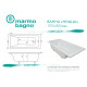 Ванна из литьевого мрамора Marmo Bagno Ницца 170x80 MB-N170-80 без гидромассажа