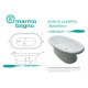 Ванна из литьевого мрамора Marmo Bagno Аззуро 180x90 MB-A180-90 без гидромассажа