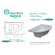 Ванна из литьевого мрамора Marmo Bagno Альба 170x110 R MB-BR170-110 без гидромассажа