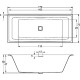 Акриловая ванна Riho Still Square 170x75 B100001005 (BR0200500000000) без гидромассажа