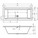 Акриловая ванна Riho Lusso 170x75 B007001005 (BA1800500000000) без гидромассажа