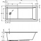 Акриловая ванна Riho Lusso Plus 170x80 B006001005 (BA1200500000000) без гидромассажа