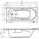 Акриловая ванна Riho Future 170x75 B073001005 (BC2800500000000) без гидромассажа