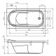 Акриловая ванна Riho Columbia 150x75 B002001005 (BA0200500000000) без гидромассажа