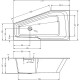 Акриловая ванна Riho Rething Space Fall 170х90 R B113006005 без гидромассажа