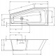 Акриловая ванна Riho Rething Space 160х75 R B111001005 (BR1300500000000) без гидромассажа