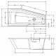 Акриловая ванна Riho Rething Space 160х75 L B112001005 (BR1400500000000) без гидромассажа