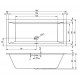 Акриловая ванна Riho Rething Cubic 180х80 B106001005 (BR0800500000000) без гидромассажа