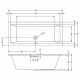 Акриловая ванна Riho Rething Cubic 160х70 B104001005 (BR0600500000000) без гидромассажа