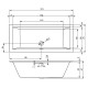 Акриловая ванна Riho Rething Cubic 170х75 B105001005 (BR0700500000000) без гидромассажа