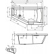 Акриловая ванна Riho Geta 160x90 B030001005 (BA8700500000000) L без гидромассажа