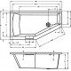 Акриловая ванна Riho Geta 160x90 B029001005 (BA8600500000000) R без гидромассажа