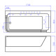 Акриловая ванна Ceruttispa 170x80 R C-494-17R 9948 с гидромассажем
