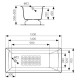 Чугунная ванна Kaiser 150х70 КВ-1801 с антискользящим покрытием