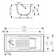 Чугунная ванна Kaiser 170х80 КВ-1706 с антискользящим покрытием
