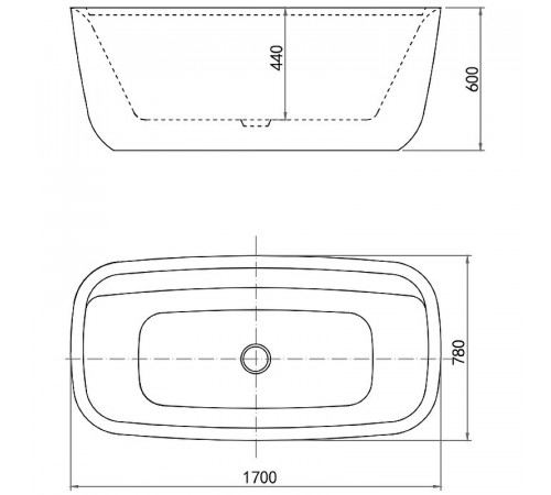 Акриловая ванна Aquanet Fine 170x78 260051 без гидромассажа