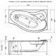 Акриловая ванна Aquanet Palma 170x90 L 205737 без гидромассажа