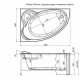 Акриловая ванна Aquanet Mayorca 150x100 L 205403 без гидромассажа