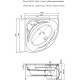 Акриловая ванна Aquanet Vitoria 130x130 205371 без гидромассажа