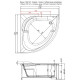 Акриловая ванна Aquanet Fregate 120x120 205488 без гидромассажа