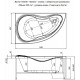 Акриловая ванна Aquanet Maldiva 150x90 L 205519 без гидромассажа