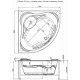 Акриловая ванна Aquanet Malta New 150x150 205410 без гидромассажа