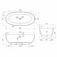 Ванна из искусственного камня Vincea 170x75 VBT-6S01MW Белая матовая без гидромассажа