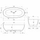 Ванна из полиэфирной смолы Vincea 170х75 VBT-6T01B Черная без гидромассажа