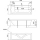 Акриловая ванна Creto Modalia 150х70 9-15070 без гидромассажа