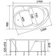 Акриловая ванна Creto Doris 170х90 R 14-17090R без гидромассажа