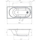 Акриловая ванна Creto Solly 150х70 18-15070 без гидромассажа