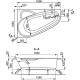 Акриловая ванна Vagnerplast Selena 160x105 R VPBA163SEL3PX-04 без гидромассажа