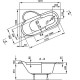 Акриловая ванна Vagnerplast Selena 147x100 R VPBA141SEL3PE-04 без гидромассажа