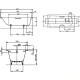 Стальная ванна Kaldewei Saniform Plus Star 336 170х75 133600013001 с покрытием Easy-clean с отверстиями под ручки