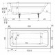 Чугунная ванна Delice Parallel 170x80 DLR220502-AS без отверстий под ручки с антискользящим покрытием