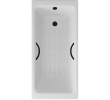 Чугунная ванна Delice Parallel 170x70 DLR220505RB-AS с черными матовыми ручками с антискользящим покрытием