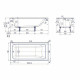 Чугунная ванна Delice Parallel 150x70 DLR220503-AS без отверстий под ручки с антискользящим покрытием