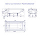 Чугунная ванна Delice Parallel 150x70 DLR220503 без отверстий под ручки и антискользящего покрытия