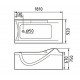 Акриловая ванна Gemy 181х92 G9055 K L с гидромассажем