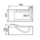 Акриловая ванна Gemy 181х92 G9055 K R с гидромассажем