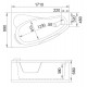 Акриловая ванна Gemy 171х99 G9046 II O L с гидромассажем