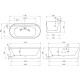 Акриловая ванна Abber 170х80 AB9444MW без гидромассажа