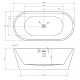 Акриловая ванна Abber AB9203-1.5 150х80 без гидромассажа