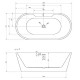 Акриловая ванна Abber AB9299-1.6 160х80 без гидромассажа