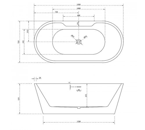 Акриловая ванна Abber AB9299-1.5 150х70 без гидромассажа