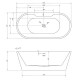Акриловая ванна Abber AB9299-1.5 150х70 без гидромассажа