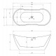 Акриловая ванна Abber 180х80 AB9322 без гидромассажа